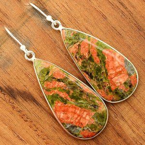 natural Unikite 925 Solid Sterling Silver